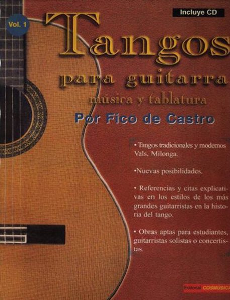 TANGOS PARA GUITARRA-by-Fico-de-Castro- Cosmusica